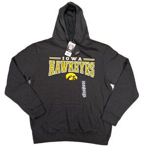 NWT Black Iowa Hawkeyes Pullover Hoodie Mens L Large Logo Colosseum Athletics